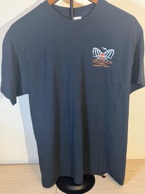 Harley-Davidson Men’s Black Panama City Beach Logo T‑Shirt